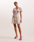 MATSEA-Dresses-Button Front Jacquard Midi Dress- Ted Baker Romania